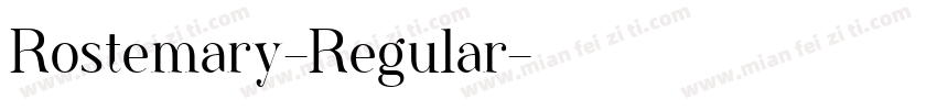 Rostemary-Regular字体转换
