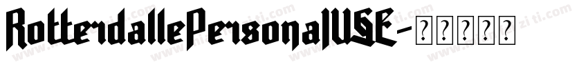 RotterdallePersonaIUSE字体转换