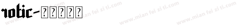 rotic字体转换