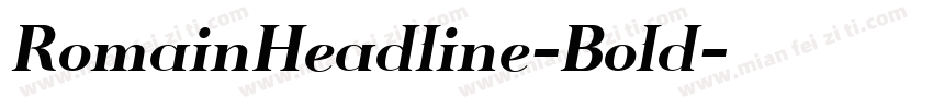 RomainHeadline-Bold字体转换