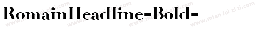 RomainHeadline-Bold字体转换