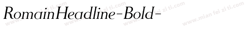RomainHeadline-Bold字体转换