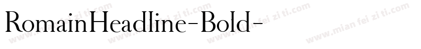 RomainHeadline-Bold字体转换