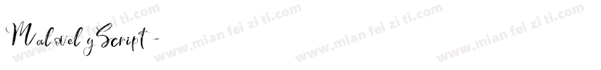 MalovelyScript字体转换