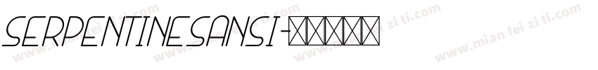 SerpentineSansI字体转换