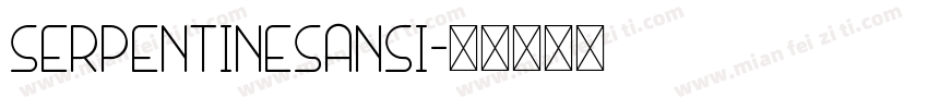 SerpentineSansI字体转换