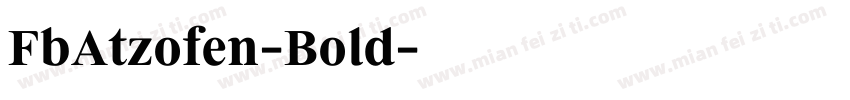 FbAtzofen-Bold字体转换