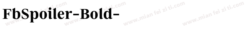 FbSpoiler-Bold字体转换