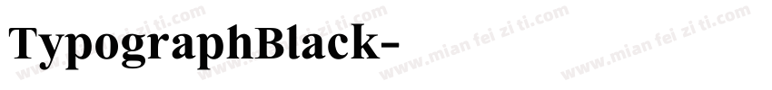 TypographBlack字体转换