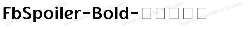 FbSpoiler-Bold字体转换