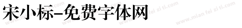 宋小标字体转换