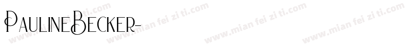 PaulineBecker字体转换