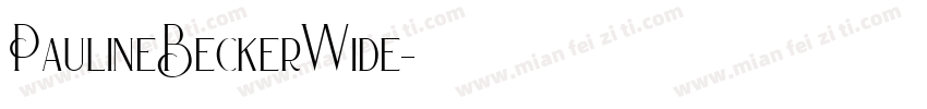 PaulineBeckerWide字体转换