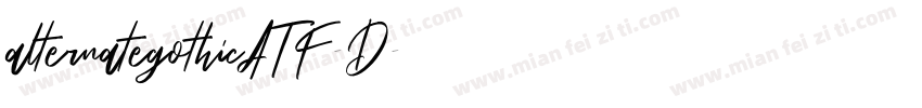 alternategothicATF-D字体转换