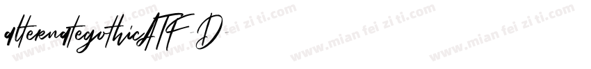 alternategothicATF-D字体转换
