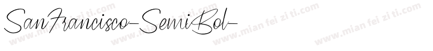 SanFrancisco-SemiBol字体转换