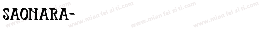 saonara字体转换