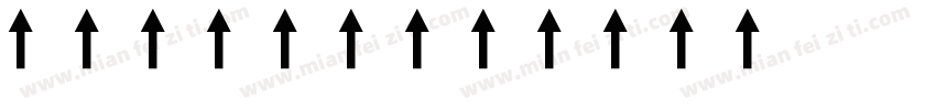 方正卡通箭头字体转换