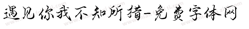 遇见你我不知所措字体转换