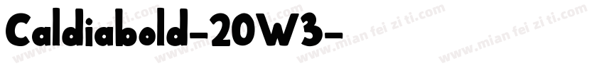 Caldiabold-2OW3字体转换
