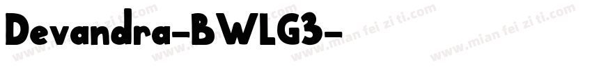Devandra-BWLG3字体转换