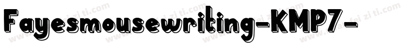Fayesmousewriting-KMP7字体转换