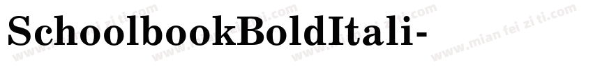 SchoolbookBoldItali字体转换