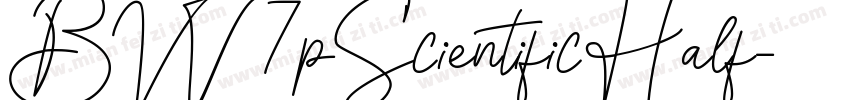 BW7pScientificHalf字体转换