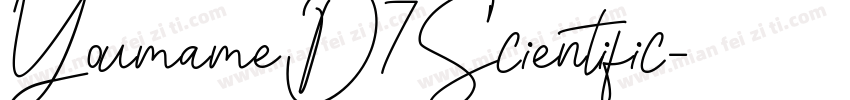 YoumameD7Scientific字体转换