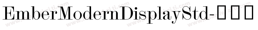 EmberModernDisplayStd字体转换