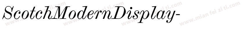 ScotchModernDisplay字体转换