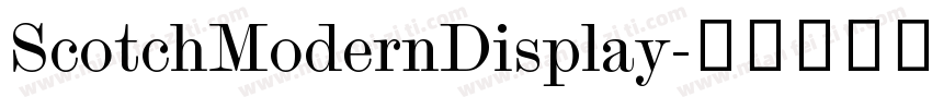 ScotchModernDisplay字体转换