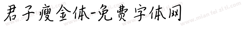 君子瘦金体字体转换