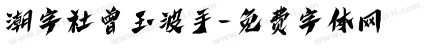 潮字社曾玉波手字体转换