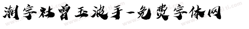 潮字社曾玉波手字体转换