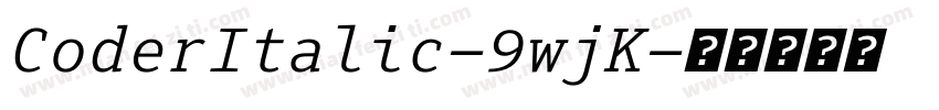 CoderItalic-9wjK字体转换