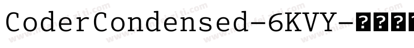 CoderCondensed-6KVY字体转换