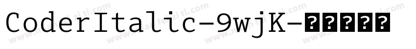 CoderItalic-9wjK字体转换