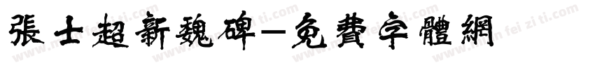 张士超新魏碑字体转换