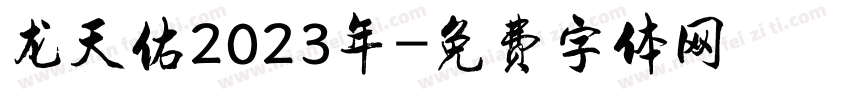 龙天佑2023年字体转换