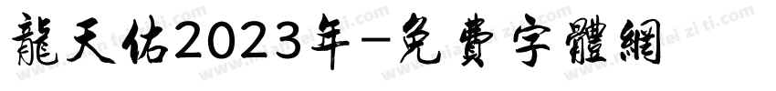 龙天佑2023年字体转换