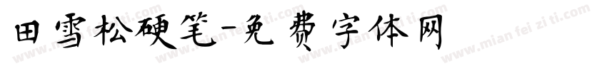 田雪松硬笔字体转换