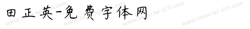 田正英字体转换