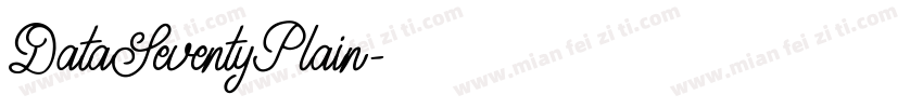 DataSeventyPlain字体转换