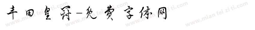丰田皇冠字体转换