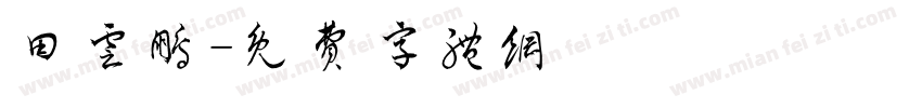 田云鹏字体转换