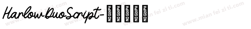 HarlowDuoScript字体转换