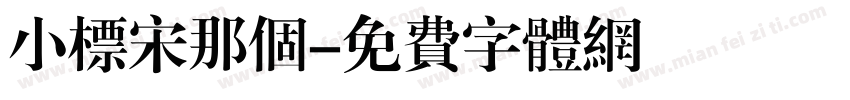 小标宋那个字体转换