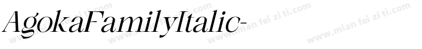 AgokaFamilyItalic字体转换