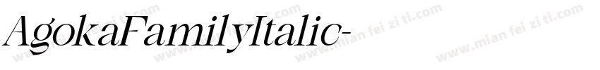 AgokaFamilyItalic字体转换